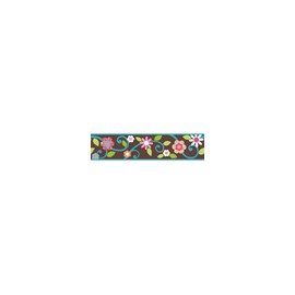 CENEFA CAFÉ FLORES ROSAS 12CMX4.57M 1 PZ