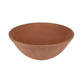 MACETA BOWL DE ARCILLA 13 PULGADAS NARANJA
