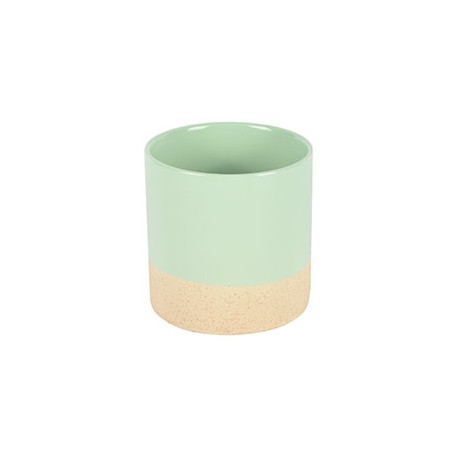 MACETA DE CERÁMICA VERDE DE 10 X 9.8 CM