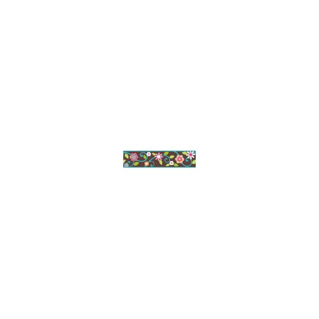 CENEFA CAFÉ FLORES ROSAS 12CMX4.57M 1 PZ