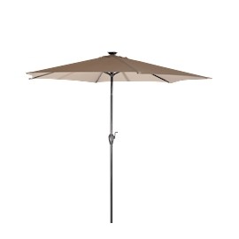SOMBRILLA INCLINABLE BEIGE DE 275 X 242.62 CM DE ACERO Y TELA