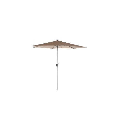 SOMBRILLA INCLINABLE BEIGE DE 275 X 242.62 CM DE ACERO Y TELA