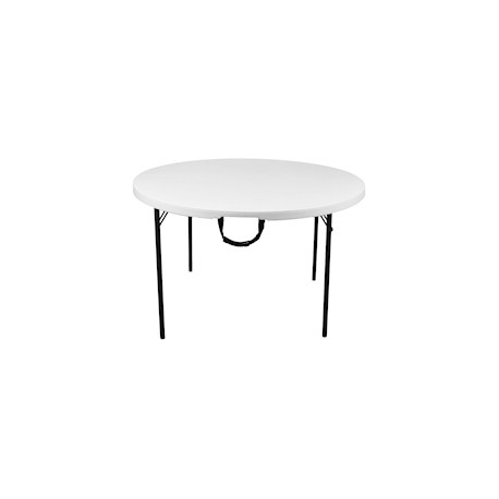 MESA REDONDA PLEGABLE 121.8 X 73.6 CM BLANCO POLIETILENO