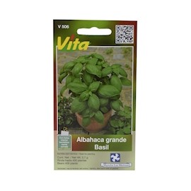 SEMILLAS DE ALBAHACA GRANDE BASIL VERDE 0.7 GR VITA