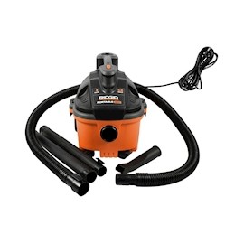 ASPIRADORA SECO-MOJADO DE 4 GALONES Y DE 5.0 HP DE POTENCIA. INCLUYE FILTRO, MANGUERA Y ACCESORIOS.