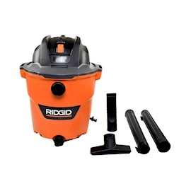 ASPIRADORA SECO-MOJADO DE 12 GALONES Y DE 5.0 HP DE POTENCIA. INCLUYE FILTRO, MANGUERA Y ACCESORIOS.