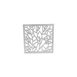 FIGURA DECORATIVA HOJAS 40X40 SILVER