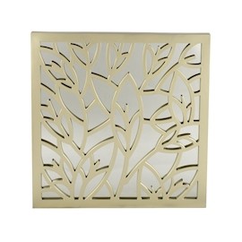 ESPEJO CON DISEÑO DE HOJAS CHAMPAGNE