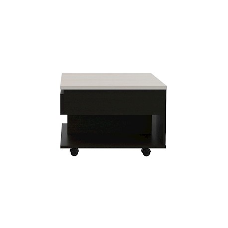 MESA AUXILIAR DE MELAMINA 39.1 X 50 X 55 CM CHOCOLATE