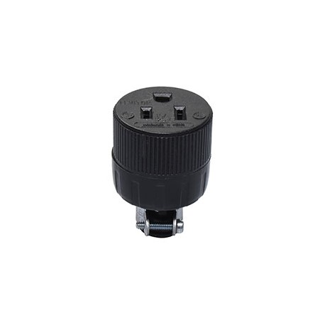 CONECTOR 125 VOLTS NEGRO LEVITON