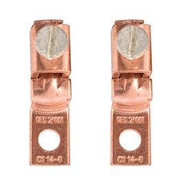 CASQUILLO MECÁNICO DE 3.4 X 1 CM COBRE 2 PIEZAS