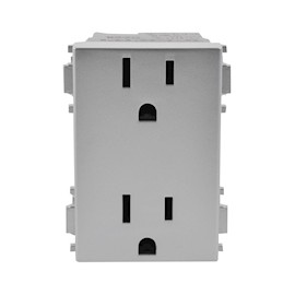 CONTACTO DÚPLEX 2P+T ALPHA PLATA ESTÉVEZ