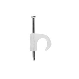 GRAPA PARA CABLE PLANO 0.5 X 1.9 CM TRANSPARENTE THORSMAN