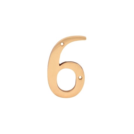 NÚMERO "6" DORADO DE 10.1 CM
