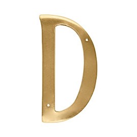 LETRA "D" DORADA DE 10.1 CM