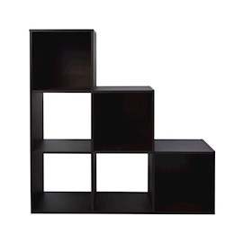 ORGANIZADOR DE 6 CUBOS DE MELAMINA 91.14 X 91.14 X 29.54 CM CAFÉ EXPRESSO