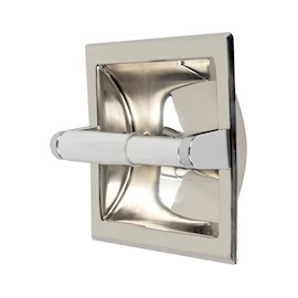 PORTARROLLO DE PAPEL METAL PLATA
