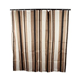 CORTINA PARA BAÑO CAPUCHINO REAL DE 180 X 180 CM CAFÉ MENYRE