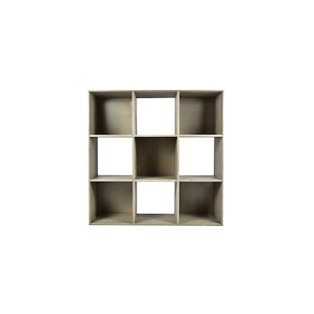 ORGANIZADOR DE 9 CUBOS DE MELAMINA 91.14 X 91.14 X 29.54 CM GRIS