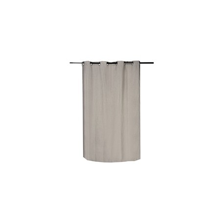 CORTINA DE JACQUARD CON ARILLOS POLIÉSTER BEIGE 210 X 140 CM