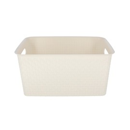 GAVETA DE PLÁSTICO GRANDE 26.8X39.5X19.2 CM BLANCA