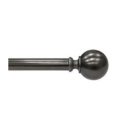 SET DE CORTINERO AJUSTABLE SIMPLE ESTILO BOLA DE 182 A 365 CM GRIS ESTAÑO