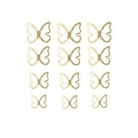 FIGURAS DECORATIVAS MARIPOSA DORADO 12 PIEZAS