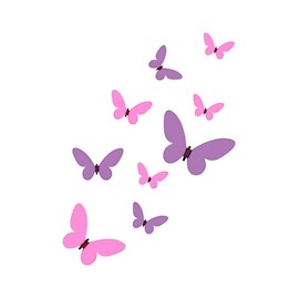 FIGURAS DECORATIVAS MARIPOSAS VARIOS COLORES 9 PIEZAS