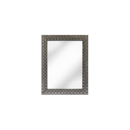 ESPEJO DECORATIVO RECTANGULAR CON MARCO PLATA 55 X 70 CM