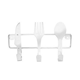 PERCHERO DECORATIVO CON DISEÑO DE CUBIERTOS