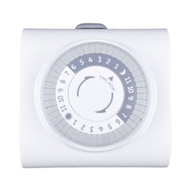 TEMPORIZADOR MECÁNICO BÁSICO 1 SERVICIO 24 HORAS BLANCO