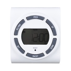 TEMPORIZADOR DIGITAL PROGRAMABLE 2 SERVICIOS 7 DÍAS BLANCO